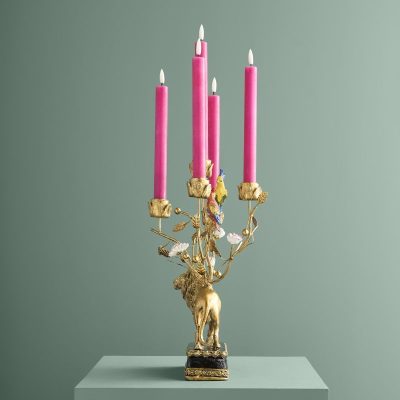 Alternative view of WERNS® Gold Lion Tropical Candle Holder