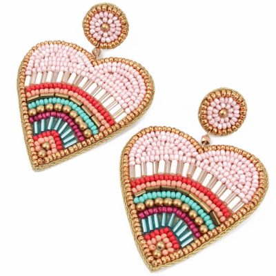 My Doris Pink Multi Patterned Heart