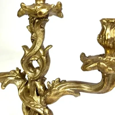 Antique Gold Ornate Candelabra