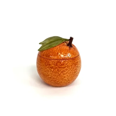 Ceramic Orange Storage Jar