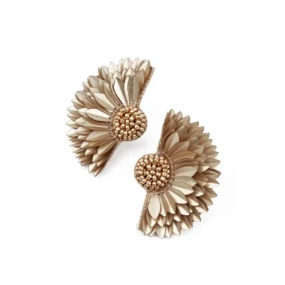 My Doris Gold Half Flower Earrings