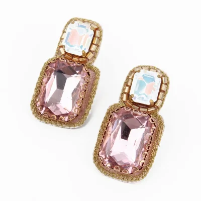 My Doris Pink & Blue Double Drop Earring