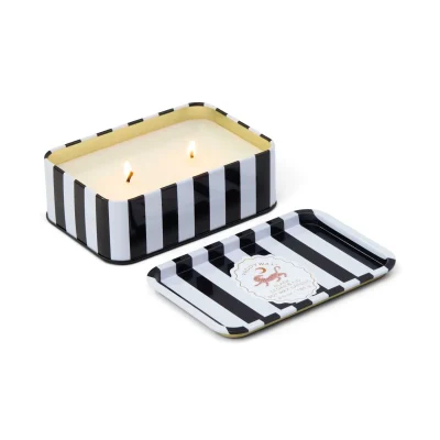 Paddywax A Dopo Tiger Printed Tin Candle - Black Cedar & Fig