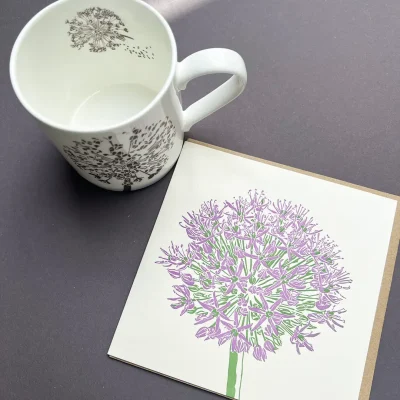 Penguin Ink at Maison White Allium Bone China Mug lifestyle image