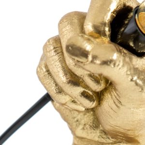 Gold "Hand Held" Table Lamp