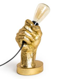 Gold "Hand Held" Table Lamp