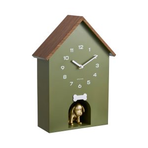 Karlsson Wall Clock Dog House Luxury green