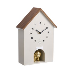 Karlsson Wall Clock Dog House Warm grey