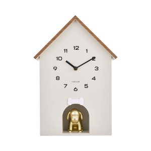 Karlsson Wall Clock Dog House Warm grey