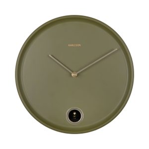 Karlsson Wall Clock Esencia Cuckoo Luxury Green