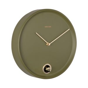Karlsson Wall Clock Esencia Cuckoo Luxury Green