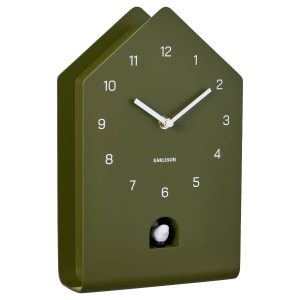 Karlsson Wall Clock Fino Cuckoo Luxury Green