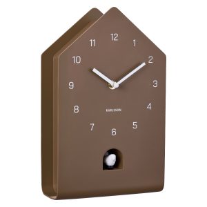 Karlsson Wall Clock Fino Cuckoo Mocha Brown