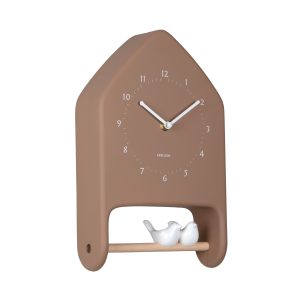 Karlsson Wall Clock Love Birds Mocha brown