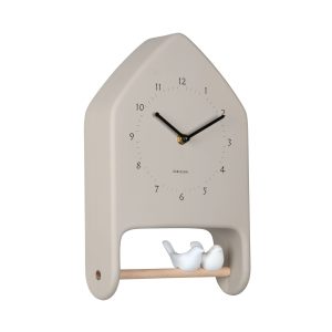 Karlsson Wall Clock Love Birds Warm grey