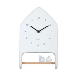 Karlsson Wall Clock Love Birds Warm grey