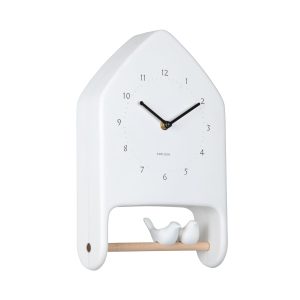 Karlsson Wall Clock Love Birds Warm grey