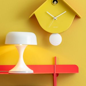 Karlsson Wall Clock Retro Cuckoo Citrine yellow