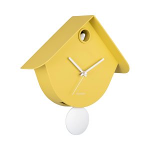 Karlsson Wall Clock Retro Cuckoo Citrine yellow