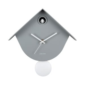 Karlsson Wall Clock Retro Cuckoo Mouse grey