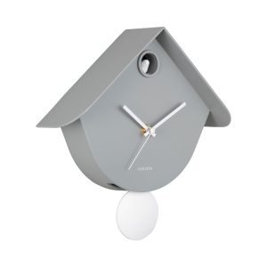 Karlsson Wall Clock Retro Cuckoo Mouse grey