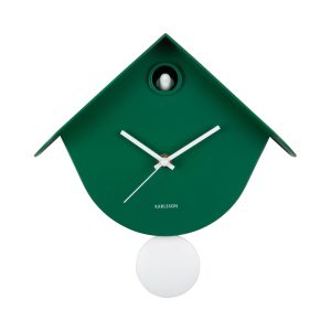 Karlsson Wall Clock Retro Cuckoo Retro green