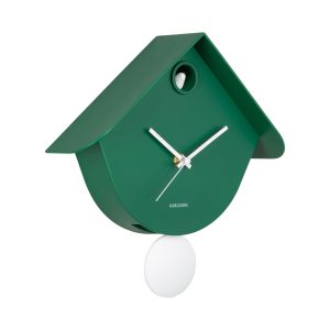 Karlsson Wall Clock Retro Cuckoo Retro green