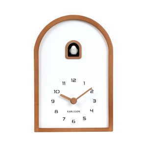 Karlsson Wall/Table Clock Curva Cuckoo Dark Wood