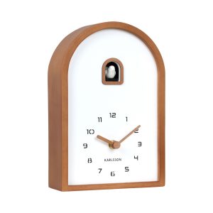 Karlsson Wall/Table Clock Curva Cuckoo Dark Wood