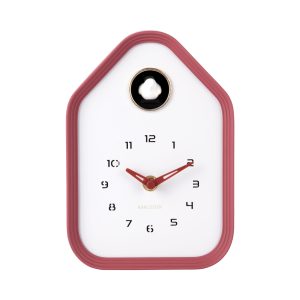 Karlsson Wall/Table Clock Reina Cuckoo Burgundy Red