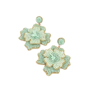 My Doris Mint Large Flower Earring