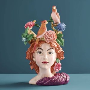 WERNS® The Exotic Muse Vase with Parrots