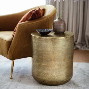 Ashta Side Table in Antique Brass