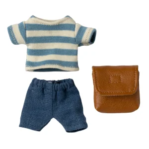Maileg Clothes and bag, Big brother mouse - Brown