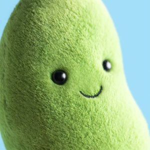 Jellycat Amuseables Soyella Edamame Bean close up