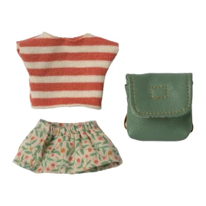 Maileg Clothes and bag, Big sister mouse - Green