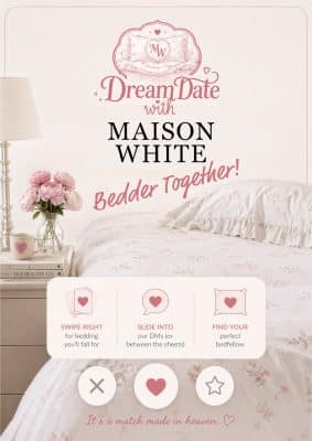 Swipe right on Sweet Dreams! Dream date with Maison White