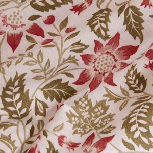 Laura Ashley Astleigh Floral Festive Red Reversible Bedding Set detail