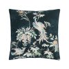Laura Ashley Attleton Midnight Seaspray Microfibre Filled 43x43cm Cushion face