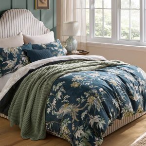 Laura Ashley Attleton Heritage Blue Reversible Bedding Set - 220TC