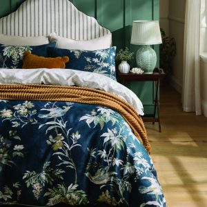 Laura Ashley Attleton Heritage Blue Reversible Bedding Set - 220TC