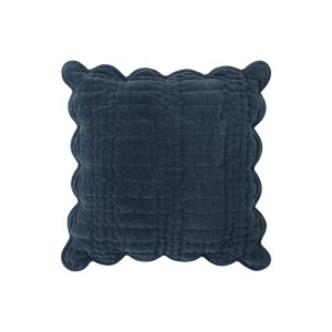 Laura Ashley Brady Scalloped Navy Microfibre Filled 43x43cm Cushion
