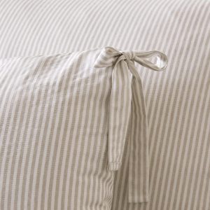 Laura Ashley Cornish Stripe Natural Bedding Set detail