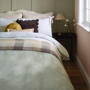 Laura Ashley Cornish Stripe Natural Bedding Set
