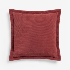 Laura Ashley Dalham Cranberry Red Microfibre Filled 45x45cm Cushion reverse
