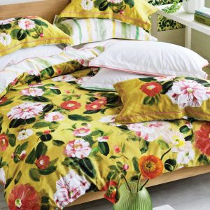 Designers Guild Camelia Mimosa Reversible Duvet Cover Set - 250TC