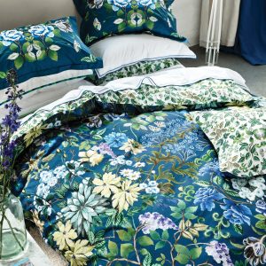 Designers Guild Eleonora Indigo Blue Reversible Duvet Cover Set
