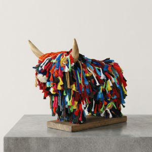 Morag Mini Highland Cow Cotton Multi Sculpture