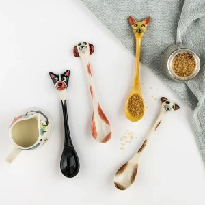 Hannah Turner Ceramic Painted Dog Spoon
