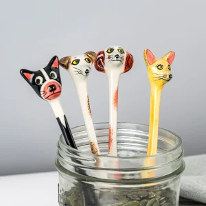Hannah Turner Ceramic Painted Dog Spoon
